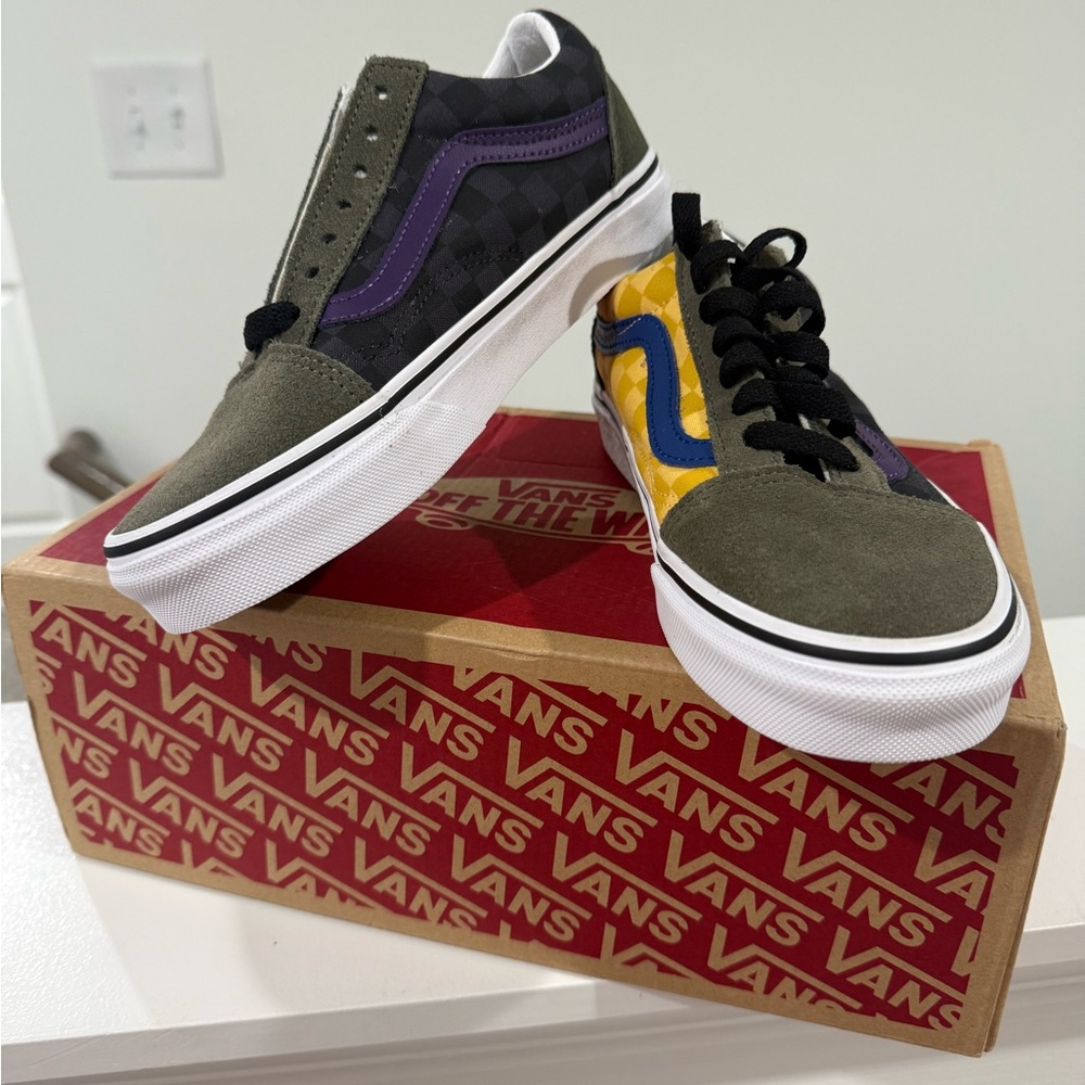 Vans Old Skool Checkerboard Rally Sneakers Size 4.5 NWT Streetwear